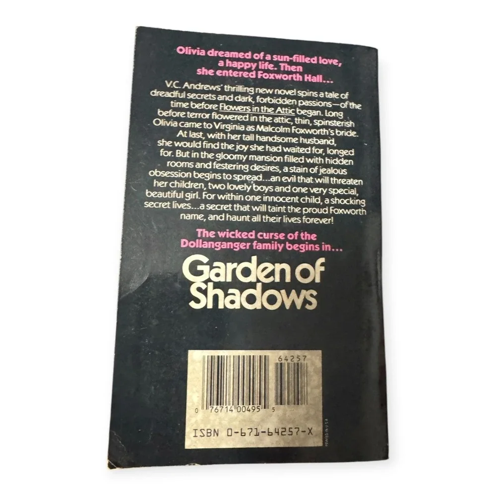 Garden of Shadows by V.C. Andrews (1987) First Pocket Books Printing Paperback
